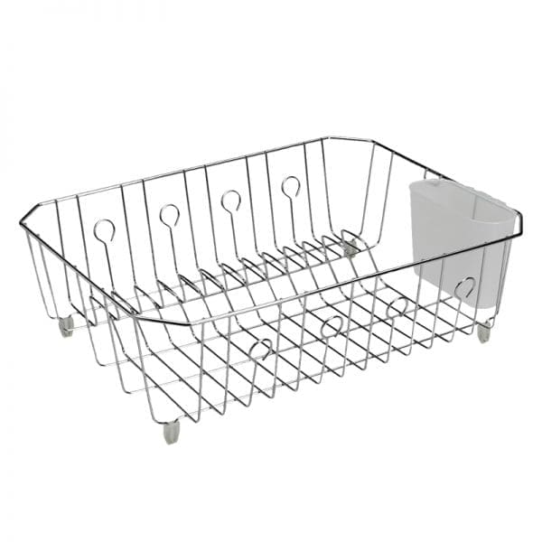 Dish Drainer, White Wire, Large